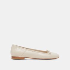 ANISA BALLET FLATS CREME CRINKLE PATENT Dressy Hats, Outfit Links, Comfortable Flats, Ballet Flat, Bow Detail, White Shoes, Types Of Shoes, Ballet Flats, Kitten Heels