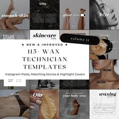 waxing templates, hair removal posts templates, wax tech templates, wax artist, wax trainer, waxer templates, wax marketing content, body wax instagram templates, canva templates, wax social media marketing 🌟 ONE-OF-ONE JAW-DROPPING DESIGNS. 💖 →  𝐒𝐓𝐀𝐍𝐃𝐎𝐔𝐓 with our luxury aesthetic Instagram templates. Enhance the prosperity of your waxing business by investing in our top-tier templates. Elevate your presence in the bustling beauty sector and allure clients who value excellence. Explore Wax Artist, Waxing Business, Match Font, Esthetician Marketing, Body Waxing, Luxury Aesthetic, Social Media Templates, Branding Kit, Esthetician