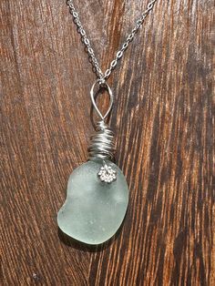 Teal Seaglass Necklace Option at check-out to include a sterling silver, 1.3mm flat cable, adjustable chain at 16 and 18 inches with springring clasp Seaglass Necklace, Sea Glass Necklace, Long Beach, Sterling Silber, Sea Glass, Pendant Necklaces, Necklace Etsy, Jewelry Necklace Pendant, Accessory Gift