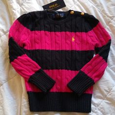 Nwt Polo Ralph Lauren Stripes Sweater. Size 3t Preppy Pink Tops For Fall, Uniform Outfits, Stripes Sweater, School Uniform Outfits, Polo Ralph Lauren Sweater, Ralph Lauren Sweater, Ralph Lauren Shirt, Stripe Sweater, Colorful Sweaters