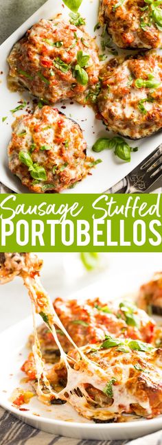 this sausage stuffed tortillas is loaded with cheese and vegetables, then topped with sauce