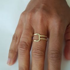 14K solid gold ring in a minimalist style for lovers of geometric shapes. ◈ DETAILS Weight: 3g Width upper part-9mm / 0.35'' Thickness-1.3 mm / 0.05'' ◈ MATERIAL 14K Solid Gold - Smooth,shiny,plain surface ◈ ALSO AVAILABLE IN 14K/18K/9K Yellow, Rose, or White Gold ◈ ENGRAVING is optional ◈ SHIPPING is insured express and free worldwide ◈ GIFT WRAPPING is included with every purchase ✧ Back to my shop for more handcrafted gold jewelry: https://etsy.me/38Cs5Zl If you have any questions, I will be Adjustable 14k Gold Initial Ring, Modern Open Band Promise Ring, Modern Adjustable Initial Ring For Everyday, Minimalist 14k Gold Couple Rings With Simple Design, Modern Adjustable Rings For Everyday, Modern Adjustable Initial Ring, Adjustable Yellow Gold Stackable Rings Modern Style, Modern Gold Midi Rings In Recycled Gold, Modern Adjustable Yellow Gold Stackable Rings