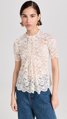 Fast Free Shipping & Free Returns on rabanne Haut Blouse at Shopbop. Shop new arrivals from rabanne at Shopbop.com Mail Dress, Woven Leather Bag, Cult Gaia, Paco Rabanne, French Fashion, Latest Design, Floral Lace, Crochet Top, Fabric Weights