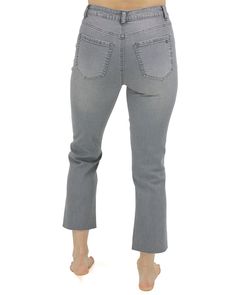 Gray Mel’s Fave Distressed Cropped Straight Leg Colored Denim | Gray Cropped Straight Leg Jeans Ready to meet your new favorite spring jean?! Introducing the new Grey Mel's Fave Distressed Straight Leg Cropped Denim! Designed with your comfort in mind, and a personal favorite of our owner Melissa, these cropped straight leg jeans are the ultimate sunny day wardrobe essential. With a fit that flatters every shape and a feel that's oh-so-comfortable, you'll never want to take them off! Why you’ll Distressed Gray Jeans For Spring, Gray Ripped Jeans For Spring, Spring Ripped Gray Jeans, Spring Gray Ripped Jeans, Spring Cropped Jeans In Denim Blue With Frayed Hem, Spring Jeans With Frayed Hem, Gray Non-stretch Jeans For Summer, Spring Washed Cropped Jeans, Non-stretch Gray Jeans For Summer