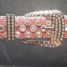 Glittery Pink Belt With Rhinestones. Faux Leather Approximately 46" Long Heavy And Sturdy New Without Tags, Never Worn No Visible Flaws. Pink Rhinestone Belt, Bling Belt, Y2k Belt, Bling Belts, Pink Belt, Rhinestone Belt, 2000s Fashion Outfits, Y2k Clothes, Pink Rhinestones