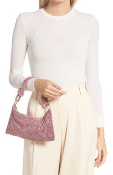 Sparkle and shine with this slim shoulder bag crafted from mesh metal that's the perfect size for holding just the essentials. Synthetic Imported Shell Pink, The Cult, Cult Gaia, Synthetic Materials, Sparkle And Shine, Bell Sleeve Top, Shoulder Strap, Sparkle, Nordstrom