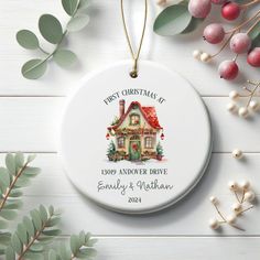 personalized christmas ornament with house