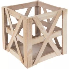 a wooden box that has some sort of structure on it's sides and is made out of wood