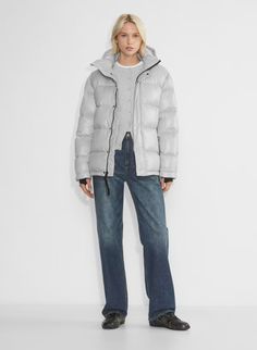 THE SUPER PUFF™ | Aritzia The Super Puff, Minnesota Winter, Super Puff, Holiday Wishlist, Denim Vans, Down Puffer Jacket, Water Repellent Fabric, Everyday Luxuries, Blouse Dress