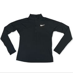 Nwt. Pit To Pit 22.5”. Shoulder To Hem 21.5” Nike Workout Tops For Winter, Nike Winter Workout Tops, Half Zip Shirt Outfit, Winter Workout Nike Tops, Nike Stretch Winter Tops, Winter Nike Stretch Tops, Nike Black Tops For Fall, Nike Clothes Women, Nike Half Zip Pullover