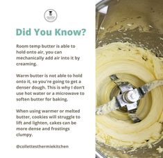 a mixer with yellow batter in it and the words did you know? written below