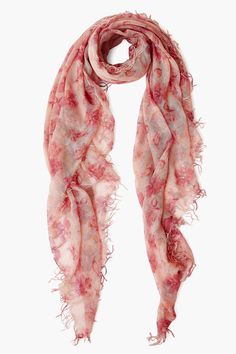 Cashmere and Silk Scarf Mauve French Floral Light Pink French, Pink French, French Floral, Chan Luu, Fringe Trim, Cashmere Scarf, Christmas Dress, Silk Scarf, Sweater Top