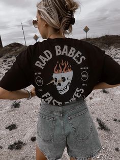 Rad Babes Fast Bikes Tee – We The Babes Trendy Cropped T-shirt With Letter Print For Streetwear, Edgy Cotton Cropped T-shirt With Crew Neck, Trendy Cropped T-shirt With Screen Print For Streetwear, Edgy Cropped T-shirt With Crew Neck For Streetwear, Grunge Cropped T-shirt With Letter Print For Streetwear, Oversized Cropped T-shirt For Streetwear With Crew Neck, Oversized Cropped T-shirt For Streetwear, Oversized Crew Neck Cropped T-shirt For Streetwear, Grunge Cotton Cropped T-shirt For Streetwear