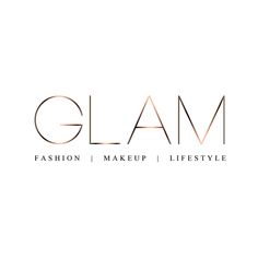 the glam logo on a white background