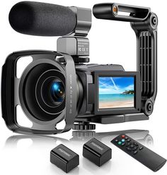 an image of a video camera set up