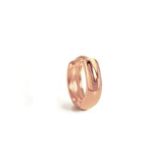 Bold 14K Rose Gold small huggie earring with a thick width. Perfect to wear alone or stacked with other huggies in our collection. 14K Rose Gold Hypoallergenic, lead and nickel free Width 3mm Inside Diameter:6mm, 7.5mm Click close mechanism #ES034-6RGx1 Mm Ruler, Cartilage Helix Piercing, Earrings Cartilage, Multiple Piercings, Huggie Earring, Piercing Shop, Helix Piercing, Huggie Earrings, Single Earring