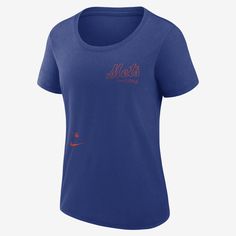 Combining sweat-wicking technology with soft tri-blend fabric, the New York Mets Authentic Collection Early Work T-Shirt helps keep you dry and comfortable as you support your favorite MLB team. Nike Tri-blend Sports T-shirt, Nike Sports Tops In Tri-blend, Nike Tri-blend Tops For Sports, Nike Tri-blend Sports Top, Moisture-wicking Crew Neck T-shirt With Comfortable Fit, Nike Moisture-wicking Fan Apparel T-shirt, Nike Crew Neck Go-dry Top, Nike Crew Neck Jersey T-shirt, Nike Jersey Crew Neck T-shirt