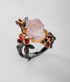 MATCHING NECKLACE: https://www.etsy.com/listing/1229152842/raw-pink-morganite-garnet-necklace ➤ The front picture feature a 925 base ring with black and yellow gold plating ➤ Please note that each gemstone is unique in shape and shade of pink and it will look slightly different from the pictures. We do pick only the best stones with sparkle and color, it will be unique and beautiful! ♥ The design can be made with gemstones of your choosing ♥ Each order will be gift wrapped beautifully ♥ QUALITY: Rough Gemstone Ring, Pink Morganite Ring, Raw Stone Ring, Chique Outfits, Jewelry Mirror, Pink Morganite, Morganite Ring, Pretty Rings, Jewelry For Her