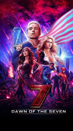 the movie poster for 7 dawn of the seven