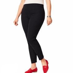 Talbots’ Ever-Popular Two-Way Stretch Skinny Pant, Crafted From Textured, Twisted Yarn In A Fabric That's Substantial Yet Adds No Extra Bulk. Same Curvy Fit You Know And Love (Flattering An Hourglass Figure From Waist To Thigh), Now In A Fun Polka-Dot Print. Skinny Leg Ankle Length At Waist Pull On Back Welt Pockets New With Tags Attached Elegant Polka Dot Bottoms For Workwear, Elegant Polka Dot Bottoms For Work, Polka Dot Bottoms For Workwear, Polka Dot Fitted Bottoms For Workwear, Polka Dot Fitted Bottoms For Work, Fitted Polka Dot Bottoms For Work, Polka Dot Workwear Bottoms, Athleisure Pants, Khaki Dress Pants