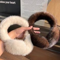 Find ideas๏ฟฝand inspiration for Women's Real Mink Fur Earmuffs Winter Warm Large Ear Protection Muffs Earflap, Women's Accessories Ear Muffs Outfit, Earmuffs Outfit, Winter Ear Muffs, Winter Inspo Outfits, Fur Earmuffs, Thrift Inspo, Winter Inspo, Ear Muffs, Ear Protection