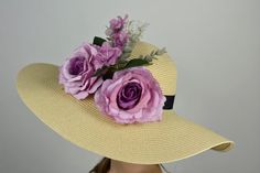 Vogue hats are perfect for horse racing events, church, the Kentucky derby, weddings, garden tea parties and charity events.Brim is approx. 6""100% Brand new, hand made and high quality.Please feel free to ask me any questions or special requests.All pieces are securely wrapped & boxed to prevent damage/breakage.One size hat.( 21" to 22")Thank you very much for shopping  at my shop.Have a great day. Purple Woman, Tea Hat, Tea Hats, Fuchsia Wedding, Barbie Hat, Wedding Cocktail Party, Purple Hat, Hat Wedding, Church Hat