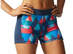 Adidas Women's Techfit Multi Color 3" Printed Tight Shorts - XL - New CLIMALITE® fabric pulls moisture away from the skin and pushes it towards the outer fabric face for quick-drying comfort. techfit® focuses the muscles' energy to generate maximum explosive power, acceleration, and long-term endurance. UPF 50+ fabrication protects your skin during outdoor activity by blocking harmful Ultraviolet A and Ultraviolet B rays (UVA and UVB). Graphic print allover with exposed stitched seams throughout Adidas Fashion, Shorts With Tights, Ultra Violet, Yoga Fitness, Adidas Women, Comfort Fit, Tights, Multi Color, Adidas