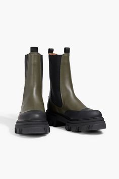 GANNI Leather Chelsea boots | THE OUTNET Gucci Chelsea Boot, Leather Chelsea Boots Women, Chelsea Boots Leather, Rubber Sole Boots, Boots For Woman, Shoe Image, Chelsea Boots Women, Shoes Boots Ankle, Loungewear Luxury