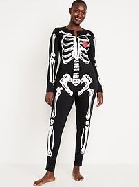 Halloween One-Piece Pajamas | Old Navy Casual Printed Long Sleeve Sleepwear, Casual Long Sleeve Printed Sleepwear, Fitted Casual Sleepwear, Fitted Graphic Print Sleepwear For Loungewear, Black Long Sleeve Graphic Print Sleepwear, Black Long Sleeve Graphic Sleepwear, Long Sleeve Sleepwear With Graphic Print, Casual Long Sleeve Sleepwear With Graphic Print, Fitted Black Long Sleeve Sleepwear