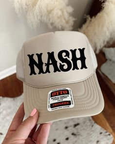 Nashville  Trucker Hat! - Our hats are lightweight and breathable to ensures a comfortable fit! - We do offer customs! If there is a different color you are looking for please reach out to us. * Made to Order Policy * Each and every one of our hats are made to order. Due to this we regret that refunds cannot be accepted  If you decide to cancel your order it needs to be before the item is shipped. Once the label is created we can not cancel the order. Cheap Trucker Hat With Curved Brim For Country Events, Cheap Trucker Hats For Country Events, Cheap Trendy Hats For Country Events, Custom Hats Nashville, Nashville Accessories, Nashville 21st Birthday, Trucker Hat Country, Music Hat, Hat Western