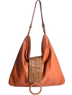 - Please see camel variant for the inside picture and light tan for the back. Add magic to your style when you step out with this ornately detailed Chic Bohemian hobo bag. A soft, rich, smooth genuine goat leather caresses your body and you'll feel you've found your everyday companion. Whether running around in the busy city or on a romantic weekend getaway, this elegant & timeless beauty will carry all your essentials sunup to sundown, night & day. A flat, wide goat leather shoulder strap perfe Bohemian Leather Bag, Bohemian Style Bag, Handmade Leather Bag, Large Leather Bag, Soft Leather Bag, Bags Handmade, Handcrafted Bags, Chic Leather, Leather Handbags Women