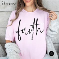 Christian Faith Shirt Aesthetic Bible Verse Tshirt Comfort Colors Religious Tee Faith Based Christian Apparel T-shirt Trendy Christian Shirt Embrace your faith with our stylish Christian Faith Shirt, featuring the powerful scripture Ephesians 2:8. This Comfort Colors religious tee combines comfort and inspiration, making it the perfect addition to any wardrobe. The aesthetic Bible verse t-shirt is designed for those who want to wear their faith proudly and fashionably. Ideal for everyday wear or Spring T-shirt With Name Print In Relaxed Fit, Spring Relaxed Fit T-shirt With Name Print, Aesthetic Bible Verse, Faith Over Fear Shirt, Aesthetic Bible, Bible Verse Tees, Bible Shirts, Christian Church Outfit, Christian Fashion