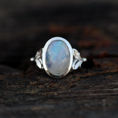 Rainbow Moonstone Ring, Moonstone Silver Ring, 925 Sterling Silver Ring, June Birthstone Ring, Women Ring, Gift For Her, Anniversary Gift Metal: 925 Sterling Silver Gemstone : Natural Moonstone Stone Color : White Stone Shape : Oval Stone Setting: Bezel Benefits of wearing Rainbow Moonstone :- The Blue Turquoise can help you strike the right balance in your emotional state too, by being an efficient healer and ensuring the well-being of your body and mind. Holding or wearing this gemstone can al Silver Celestial Opal Ring With Birthstone, Celestial Moon-shaped Moonstone Ring In Sterling Silver, Sterling Silver Moonstone Ring Shaped Like Moon For Promise, Sterling Silver Moonstone Ring In Moon Shape, Sterling Silver Moonstone Ring In Moon Shape For Promise, Moon Shaped Moonstone Ring In Sterling Silver, Moon-shaped Sterling Silver Moonstone Ring As Gift, Mystical Moon-shaped Moonstone Ring In Sterling Silver, Handmade Moon-shaped Moonstone Ring In Sterling Silver