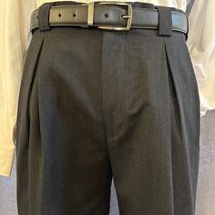 New, Size 32x32 Heather Gray Wool Slacks With Box Pleat And Cuffs. Has Original Price Tags. Original Price $135 Black Dress Pants Men, White Chinos, Cashmere Pants, Tan Pants, Versace Collection, Prada Men, Lauren Brown, Mens Dress Pants, Beige Dresses