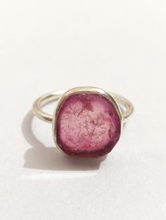 Amazing clice Pink Tourmaline Ring  Made With Sterling Silver 925  Handmade Ring Made in india Gemstone size : 12x12 MM Pink Tourmaline Ring, Tourmaline Ring, 925 Silver Ring, Women Ring, Pink Ring, Ring Women, 925 Silver Rings, Pink Tourmaline, Rings Statement