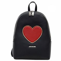 Love Moschino Women's Heart & Logo Book Bag Backpack /Clothing & Accessories/Women's Accessories, Handbags/Handbags, Bags/ Cute trendy & girly black and red heart backpack. Show your love. Disclosure: this is an affiliate link. Black And Red Heart, Heart Backpack