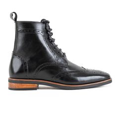 Black Leather Dress Boots for Men Wingtips Brogue Boots Black Leather Dress Boots, Dress Boots For Men, Leather Dress Boots, Monk Strap Shoes Men, Dress Leather Boots, Quality Leather Boots, Black Leather Dress, Mens Dress Boots, Wingtip Shoes