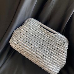 ----  Metallic Raffia Clutch Bag,Silver Evening Clutch,Large Silver Pouch Bag---- ---It's a special product made by sieving using all imported products.     A stylish and timeless accessory for daily use,special occasions,invitations and       evening.With its bright color,flashy style and stylish design, all eyes will be on you. ---It's all handmade. ---Satin lining. ---Different color options available. ----DIMENSIONS----    **   30cm x 19 cm x 13 cm(25cm Handle Frame)    **  12inchx 7.5inch x 5.1 inch (10 inch Handle Frame) ---Please contact me for different color and size options. ---Dry clean only recommended ! ---Handmade metallic clutch can also be a great gift for your loved ones.Birthday,Mother s Day,Christhmas,Anniversary,Hallowen,personalized gifts and gift for her. Please conta Silver Handheld Shoulder Bag With Silver-tone Hardware, Silver Clutch Bags With Silver-tone Hardware, Party Shoulder Bag With Silver-tone Hardware In Metallic Silver, Metallic Silver Shoulder Bag With Silver-tone Hardware For Party, Metallic Silver Shoulder Bag For Party, Party Shoulder Bag Pouch With Silver-tone Hardware, Silver Shoulder Bag With Silver-tone Hardware As Gift, Silver Pouch Shoulder Bag For Party, Silver Shoulder Bag With Silver-tone Hardware For Events