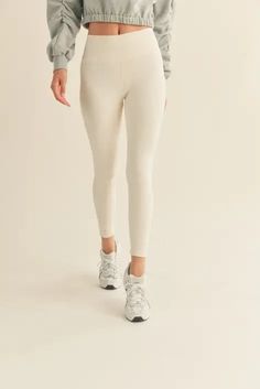 The Legacy Court High-Rise leggings are a must have closet staple! Quick-drying, breathable and weightless fabric with a butter soft feel and four-way stretch. The color is a must for spring and summer! DETAILS:• 75% Nylon, 25% Spandex• Color is Cannoli Cream• Butter soft feel• Wide high-rise waistband• Inseam: S- 26" , M- 26.25" , L- 26.50"• *Model's Measurements: Height 5'8.5" | Bust 34" | Waist 25" | Hips 35.5" Casual 4-way Stretch Elastane Leggings, Casual 4-way Stretch Tights For Loungewear, Casual Solid Color Elastane Tights, Casual 4-way Stretch Leggings For Loungewear, Spring Compression Activewear Pants, Casual Compressive Leggings For Loungewear, Spring Loungewear Tights In Solid Color, Comfortable High Stretch Elastane Leggings, Beige Stretch Athleisure Leggings