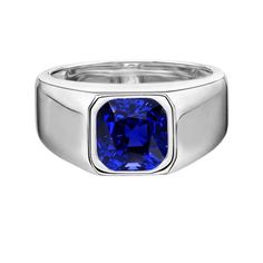 METAL SPECIFICATIONS White Gold 14K STONE SPECIFICATIONS Stone Name : Blue Sapphire Stone Cut : Radiant Stone Details : There is one radiant cut sapphire approx. 1 carat (Approx. Size 5 x 5 mm). Natural earth mined stone. Quality of Sapphire : AAA Sapphire Treatment : Heated Total : Approx. 1 Carat RING SPECIFICATIONS Size : 8 (Can ship in any size, please send us a message about size after placing the order) Appraised Value : $1720.00 Comes with Certificate Cushion Cut Sapphire Ring, 1 Carat Ring, Mens Sapphire Ring, Cushion Solitaire, Blue Sapphire Stone, Mens Gold Rings, Ceylon Sapphire, Rings Cool, Radiant Cut