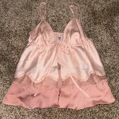 Size Medium Adjustable Straps Never Worn No Longer Sold At Vs Victoria's Secret Feminine Sleeveless Sleepwear, Victoria's Secret Feminine Spring Camisole, Pink Spring Camisole For Night, Spring Night Pink Camisole, Feminine Camisole For Pajama Party, Pink Summer Night Tops, Feminine Sleep Tops By Victoria's Secret, Satin Top, Vs Pink