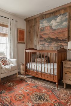 nursery ideas, nursery decor, western style nursery, cowboy nursery Pendleton Nursery Ideas, Western Farmhouse Nursery, Western Modern Nursery, Retro Cowboy Nursery, Rustic Baby Room Ideas, Southwest Baby Nursery, Pendleton Nursery, Gender Neutral Western Nursery Ideas, Western Baby Nursery Girl