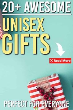 the cover of the book 20 + awesome unisex gifts perfect for everyone to buy