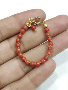 100% Red Coral Baby Bracelet New Baby Born-Italy Coral Lucky Charm Handmade 14k Gold Filled Bracelet for Baby Protection-Baby Shower Gift About Item  .; Adjustable :- 3.5 Inch To 4 Inch Adjustable Stone : Natural Red Coral Material ; Gold Brass  Weight : 10.5 Cart Approx. Payment policy We accept the payment via PayPal only. Shipping policy We Ship the item as per our shipping policy once we receive the payment. We understand that getting your items quickly is important to you, so we make every Baby Bracelet, Baby Protection, Baby Born, Gold Brass, Lucky Charm, Red Coral, Natural Red, New Baby, Baby Shower Gifts