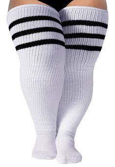 PRICES MAY VARY. Designed for European Plus Sizes: Say goodbye to Asian sizes thigh highs, our thigh high socks plus size are everything you and those beautiful legs ever needed! Heel to Top Length is about 35'', and the stretched length is up to amazing 42'', The width is about 7", and the stretched width is up to amazing 39". Recommended: Designed for upper thighs that measure 25 inches or larger, if not I think these plus size thigh high socks will be too big for you. Coming with Adjustable T Thigh Belts, Plus Size Thigh High Socks, Thigh High Socks Plus Size, Plus Size Thigh, Leg Warmer, Stockings Legs, Over The Knee Socks, Thigh High Socks, Thigh High Stockings