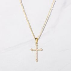 Dainty Cross Necklace, Necklace Cross, Beautiful Cross, Moissanite Necklace, Gold Cross Necklace, Gold Cross Pendant, Gold Cross, Cross Charms, Shop Engagement Rings