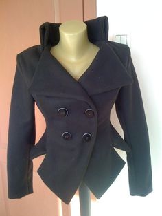 Womens turquiose wool slim fit blazer.This is a very stylish and elegant wool jacket.A jacket especially made to turn heads and give you that wow factor. Fully linned.Length at back 58cm.SIZE CHARTSIZE S - US 6, UK 8, EU 36bust: bust around 34.5”/90cmWaist: waist around 27.5”/70cmHips: hips around 34.5”/90cmSIZE M - US 8, UK 10, EU 38bust: bust around 37.5”/95cmWaist: waist around 29.5”/75cmHips: hips around 37.5”/95cmSIZE L - US 10, UK 12, EU 40bust: bust around 39.5"/100cmWaist: waist around 3 Chic Fitted Single Breasted Pea Coat, Chic Fitted Pea Coat With Lapel Collar, Fitted Winter Blazer With Double Button Closure, Fitted Pea Coat With Double Button Closure For Office, Fitted Double Button Pea Coat For Office, Chic Fitted Double-breasted Wool Coat, Modern Fitted Wool Coat With Long Sleeves, Fitted Pea Coat For Winter Tailoring, Chic Asymmetrical Winter Blazer