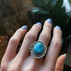 This Native American Ring comes with 100% natural turquoise gemstone and it is made up of 925 sterling silver . It is been handcrafted by our skilled craftsmen and designed by us to perfectly match your every outfit .  Gemstone Details: Name : Turquoise Gemstone Shape : Oval Our USP- ✔ Dealing in Gemstone and jewelry since two decades ✔ Team of Best and Specialized Artisans ✔ Natural and Quality Gemstones ✔ No Nickle and No Cadmium ✔ Wholesaler and Exporter ✔ Production capacity of 10,000+ pcs per month Delivery Time- ✔ Production time differs depending on the product style as every item is handmade with love. Feel free to contact us for any queries or customization. Turquoise Statement Ring, Native American Rings, Real Turquoise, Natural Turquoise, Turquoise Gemstone, Rings Statement, Statement Rings, Halloween Shopping, Jewelry Rings