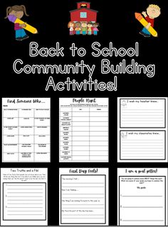 the back to school community building activities