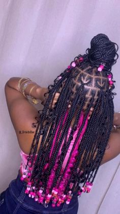 Peekaboo Braids, Black Kids Braids Hairstyles, Short Box Braids Hairstyles, Bohemian Braids, Cute Box Braids Hairstyles, Hair Cute, Braided Hairstyles For Teens